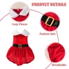 Christmas Pet Dresses Holiday Party Gifts Costume Santa Kitten Red Princess Skirt For Small Dogs Cats Sphynx Chihuahua Outfits 4