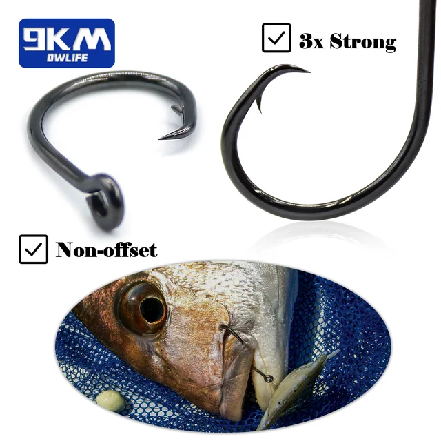 30pcs Circle Hooks Saltwater Freshwater In-Line Surf Fishing Octopus Circle  Hook High Carbon Steel for Carp Bass Tuna Catfish - AliExpress