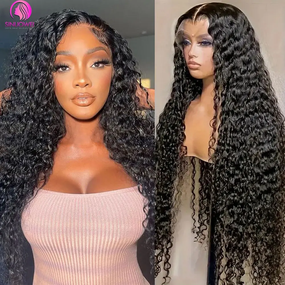 

38 40 Inch Transparent 13x4 13x6 Water Wave Lace Front Human Hair Wigs For Women 200 Density Human Hair Wigs With Baby Hair