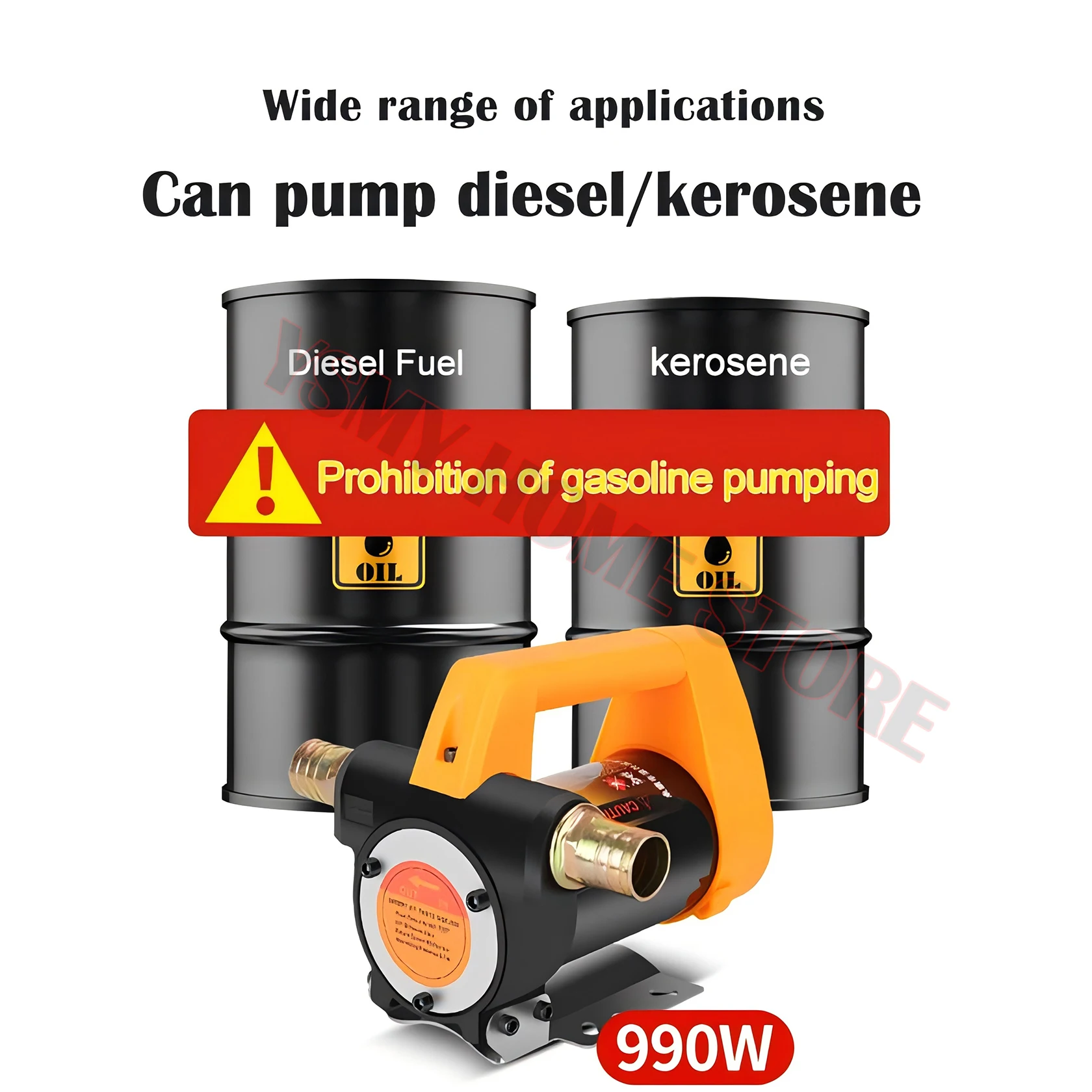 Draadloze Elektrische Dieselpomp 12V 50 L/min - Draagbare Brandstofpomp Met Slangen