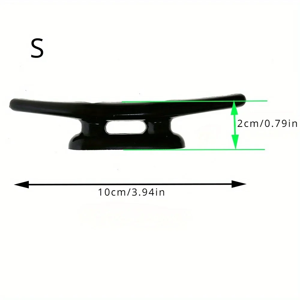 1PC Nylon Plastic Low Flat Cleat Open Base Cleat Marine Boat Yacht Deck Line Rope Tie Boat Hardware Accessories