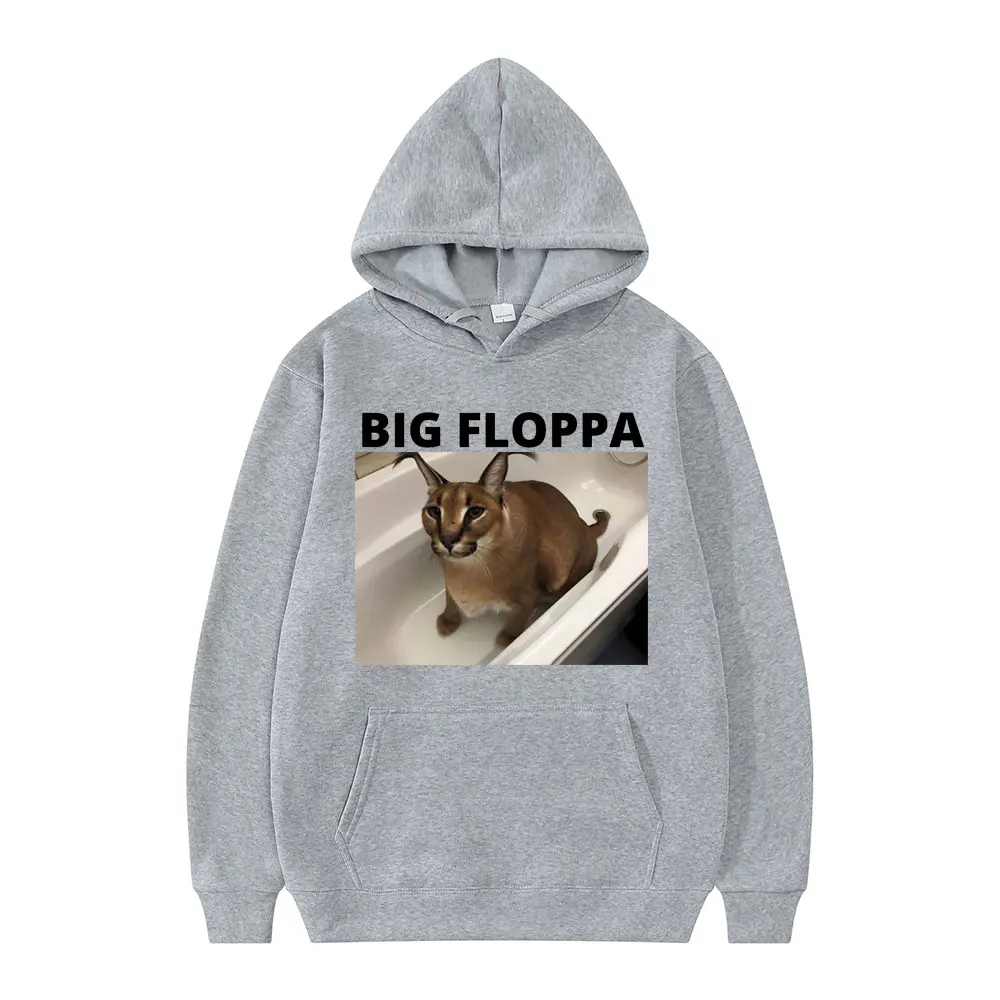 Grande Floppa Pullover Engraçado Meme Bonito Gato Animal Gráfico