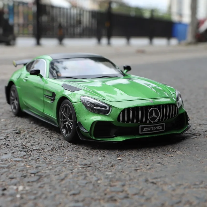 

Diecast 1:18 Big Size Benz AMG GTR Alloy Car Model Sound And Light Collective Metal Vehicles Voiture Miniature Kid Birthday Gift