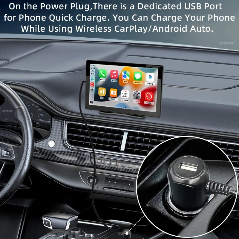 Wireless CarPlay 9 inch Android Auto Car Radio Multimedia Video Player IPS Touch
