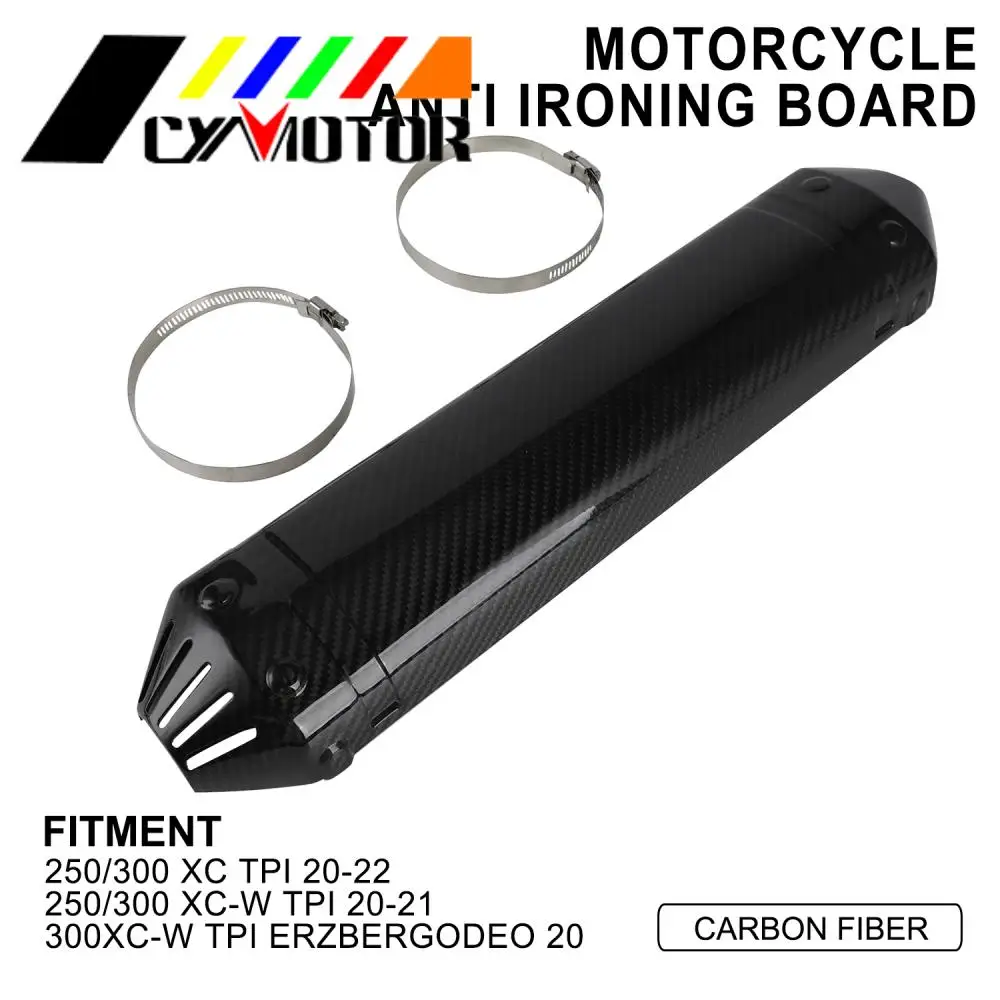 

Funparts Motorcycle Exhaust Muffler Pipe Heat Shield Protection For KTM ERZBERGODEO XC-W TPI 250/300 2020 2021 2023 Carbon Fiber