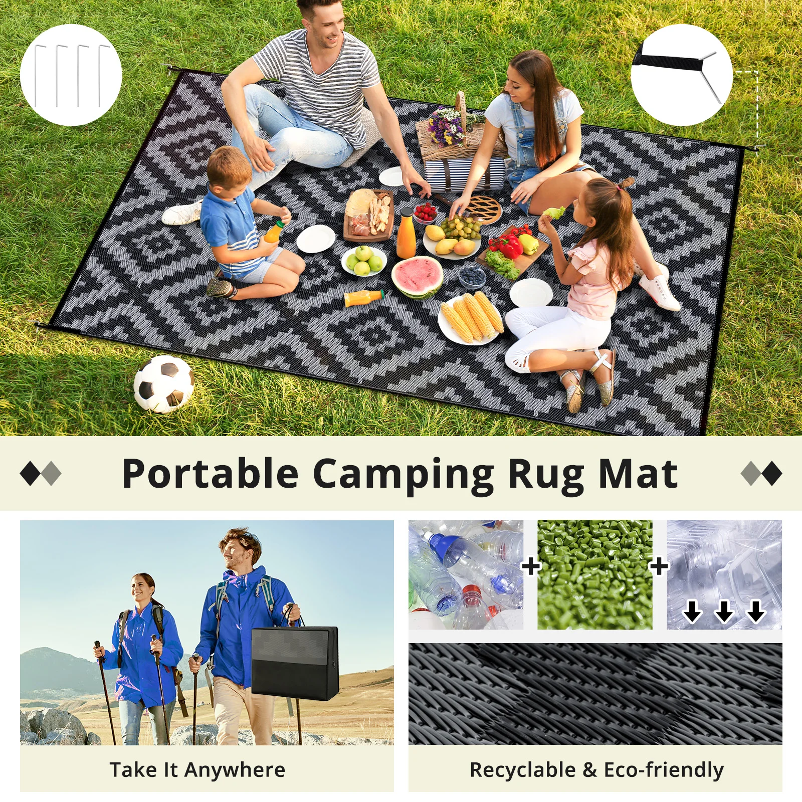 Waterproof Retro Geometry Floor Mat