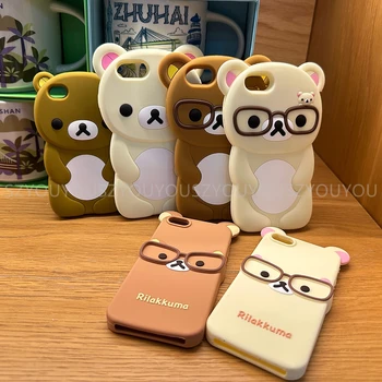 For iPhone 17 Pro 4 4S 5 5S 6 16 Pro Max 15 14 Plus 13 12 11 7 8 SE Rilakkuma Bear Chocolate Cartoon Soft Silicon Phone Case 1