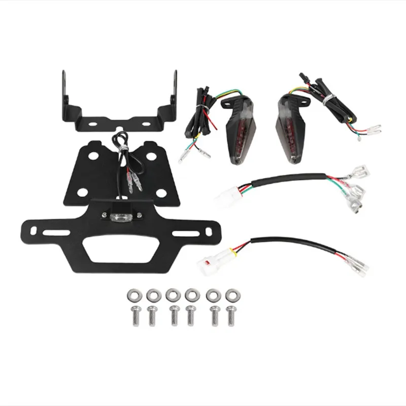 GSX-8S/R 2023-2025 모델 액세서리용 통합 방향 지시등이 있는 오토바이 번호판 홀더