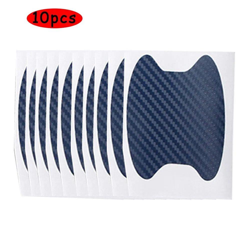 Car Door Handle Bumper Sticker Paper Protective Film Carbon Fiber Wrist Bumper Universal Handle Sticker 10pcs/Lot