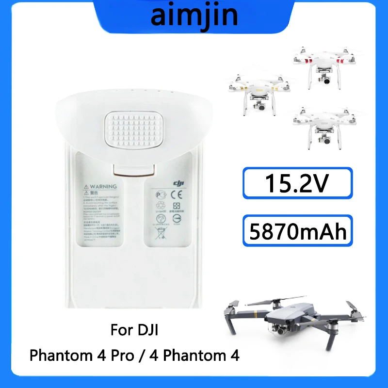 

15.2V 5870mAh Battery For DJI Phantom 4 Pro Replace Drone DJI Phantom 4 4A V2.0 RTK Advanced UAV Intelligent Flight LiPo Battery