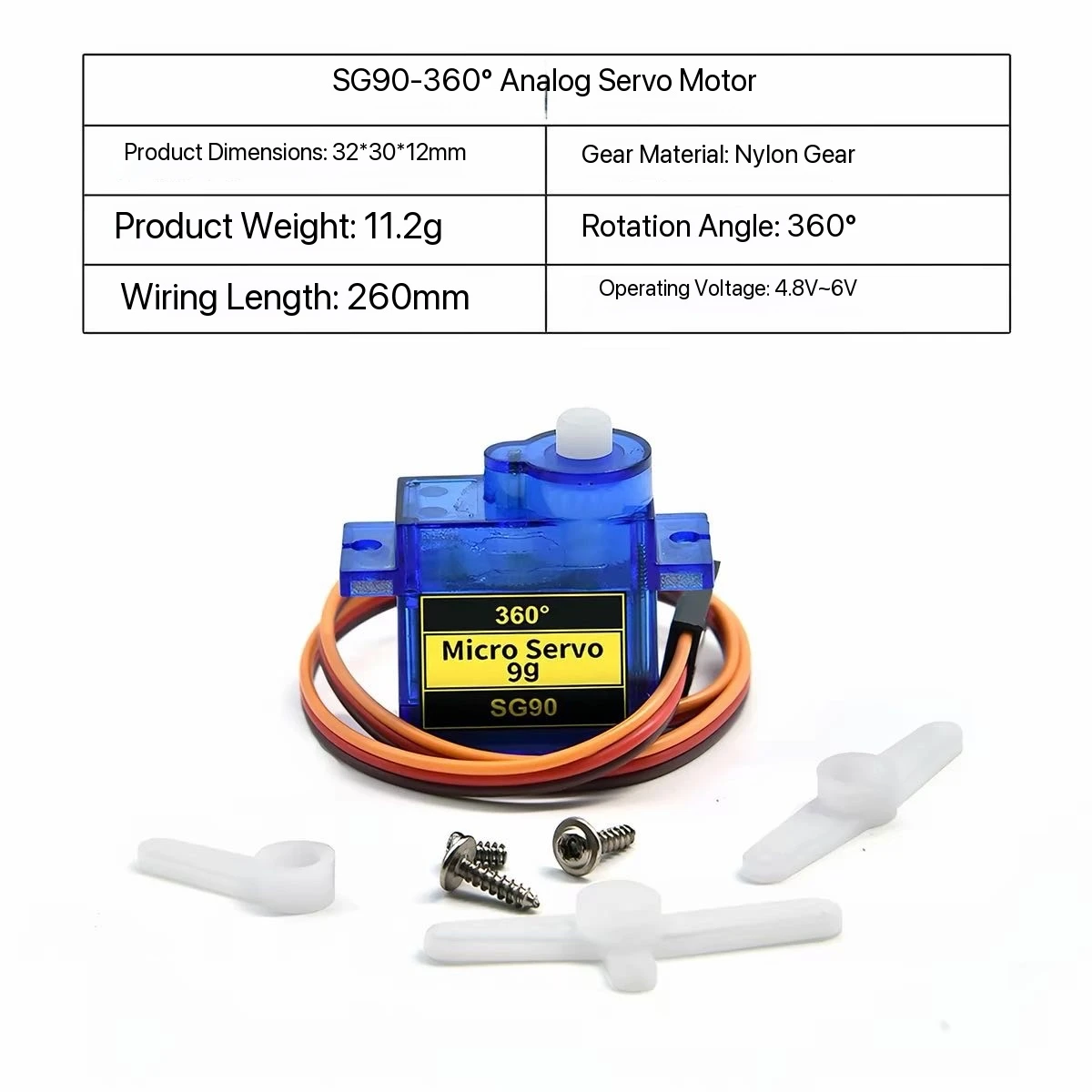 High-Torque 180°/360° Servo Control Module for Small Aircraft and Gimbals