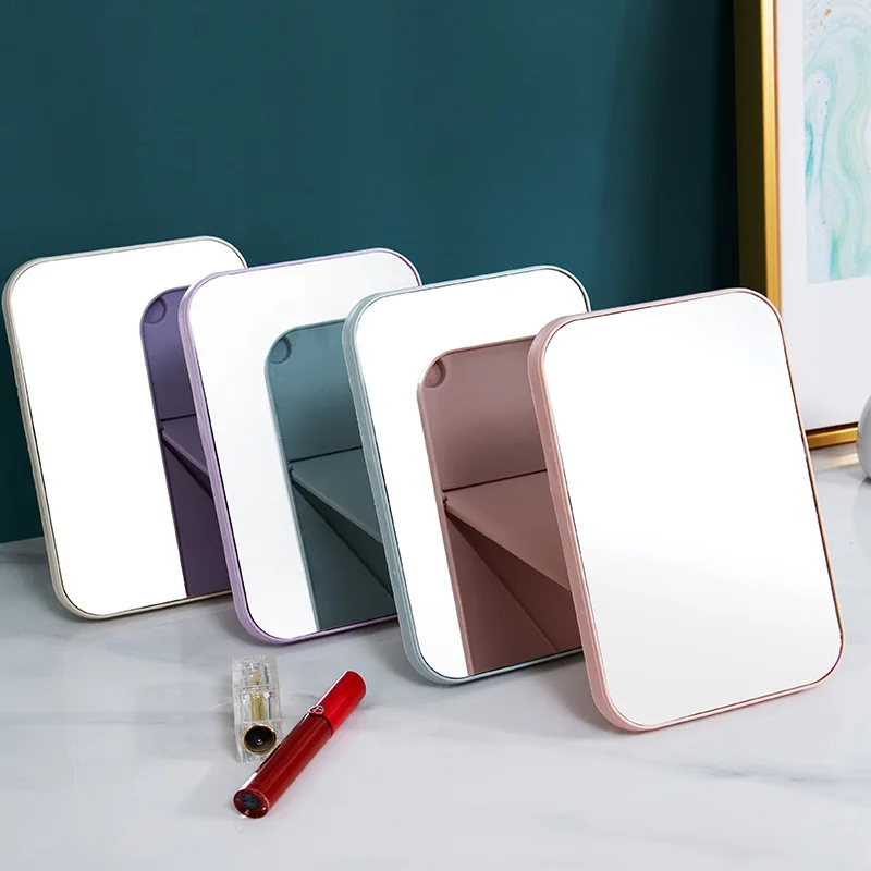 Home Simple Folding Square Makeup Mirror High List Face Makeup Mirror