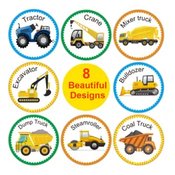 UU Gift 50-500 Pieces of Car Train Bus Tractor Trunck Fighter Reward Stickers Awesome 8 Patterns Bonus Kids DIY Toys Lovely Cute