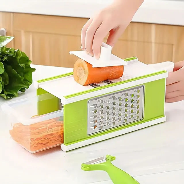 5-In-1 Multifunctional Vegetable Chopper & Slicer - Durable Abs, Perfect For Outdoor Cooking 4