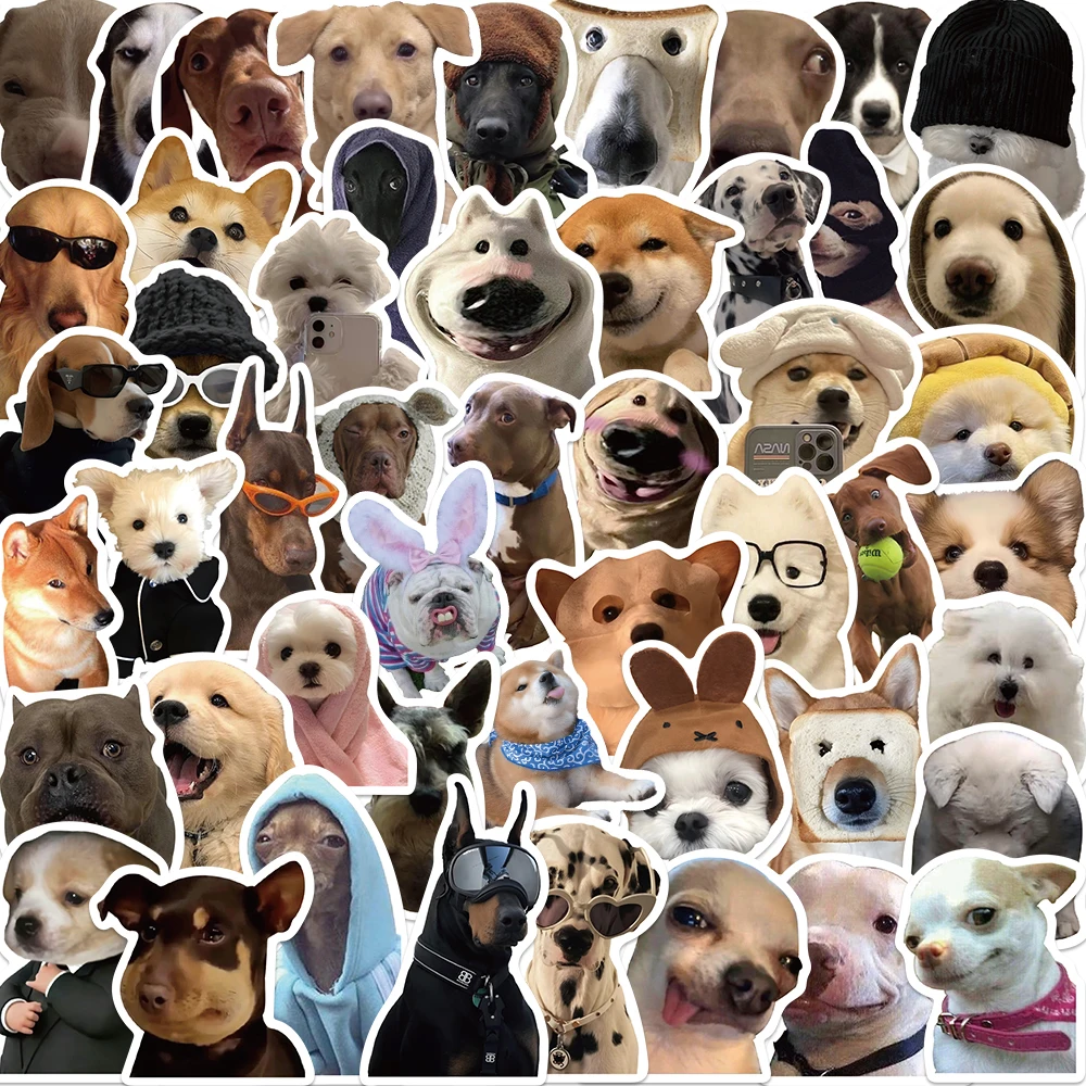 50pcs Various Dogs Stickers For Decoration On Phone, Cup, Luggage