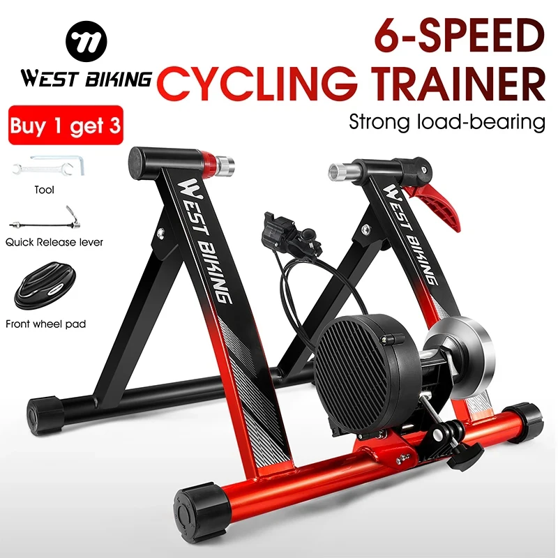 WEST BIKING Indoor Exercise Bike Trainer Speed Wire Control