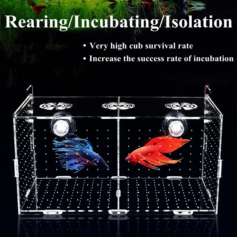 Aquarium Isolation Box Acrylic Fish Breeder Box Breeding Isolation Fish Hatchery Divider Aquarium Accessories Supplies fish breeding box