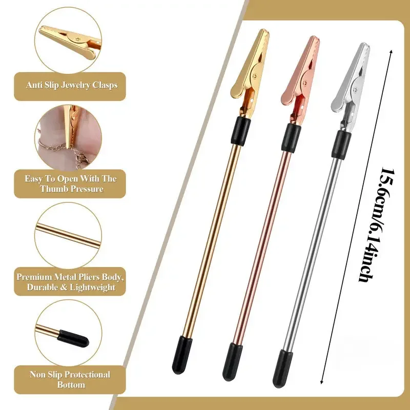 Elegant Metal Bracelet Helper Tool - Multi-Color Jewelry Wearing Aid