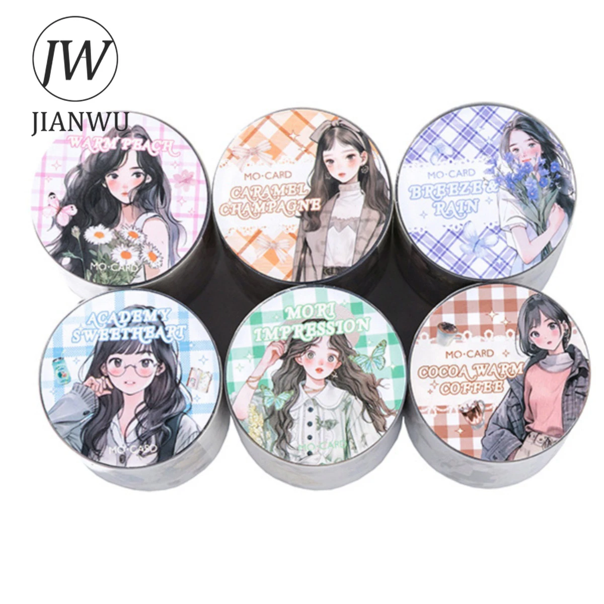 JIANWU 일상 생활 시리즈 문학적 캐릭터 의상 재료 장식 pet 테이프, 창의적인 DIY 저널 콜라주 문구, 50mm * 200cm