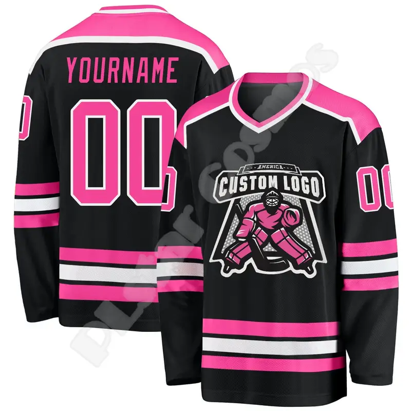 NewFashion Hockey Jersey Custom Name Team Logo Number Colorful Pullover Long Sleeves 3DPrint Harajuku Casual Funny Sweatshirts 0 - Image 4