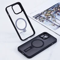 FONKEN Foldable Magnetic Phone Grip Stand for MagSafe,Ultra-Thin Metal Ring Holder Desktop Kickstand Accessory for iPhone 6