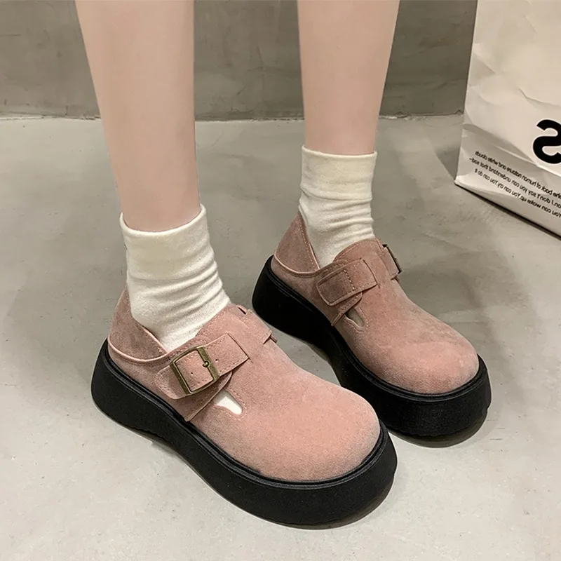 

Spring Suede Flats Platform Women Shoes 2024 New Loafers Shoes Fashion Casual Sport Shoes Deisgner Cozy Walking Zapatillas Mujer