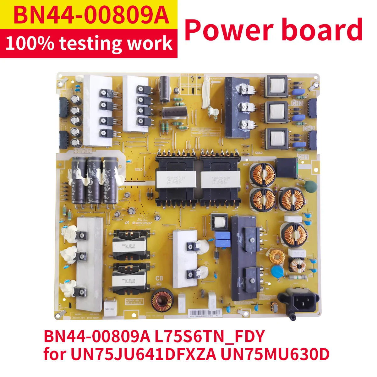 Good test work BN44-00809A L75S6TN_FDY Power Board For Samsung UN75JU641DFXZA UN75JU6500FXZA UN75JU650DFXZA UN75MU6300FXZA UN75M