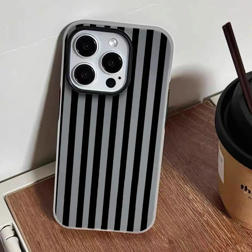 Minimalist Striped Shockproof TPU Phone Cover