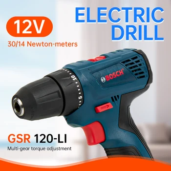 보쉬 충전식 무선 전동 공구 전문 전기 드릴 GSR 120-LI 다기능 가정용 DIY 스크루 드라이버 전동 공구, 12V
