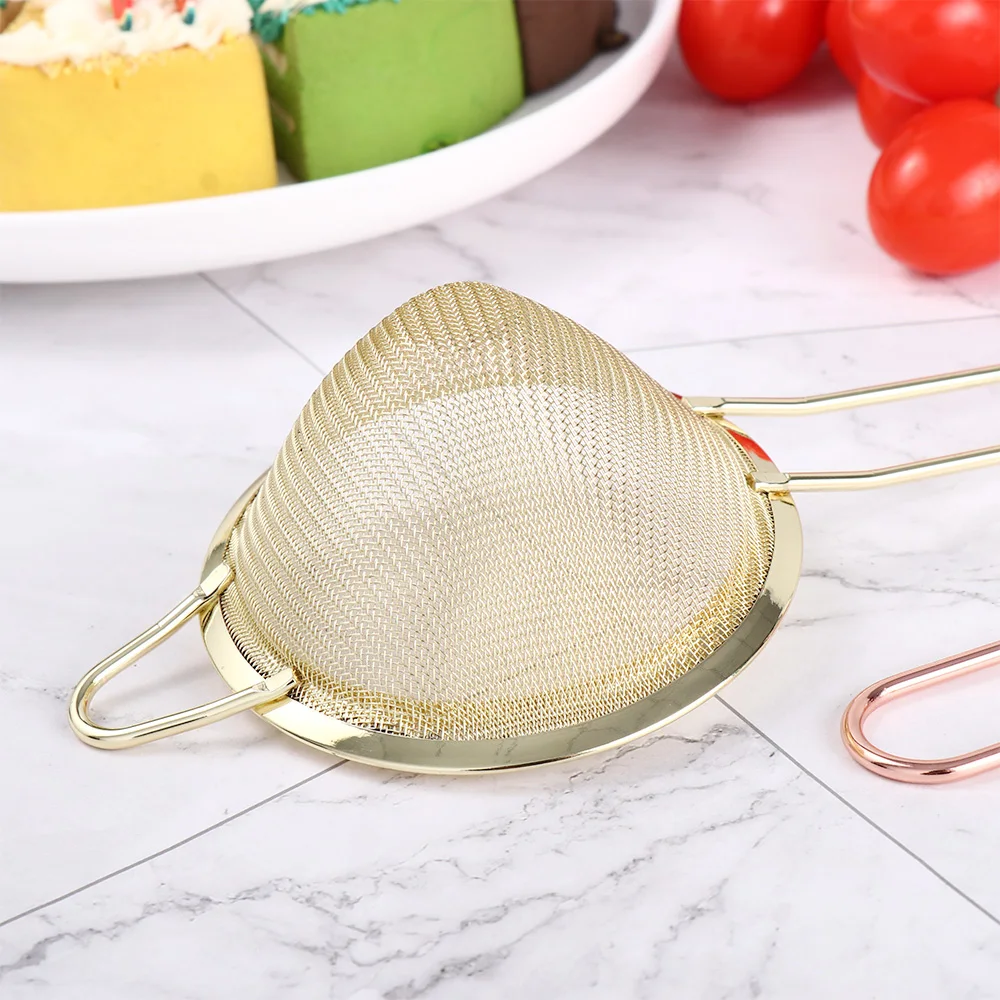 Fine Mesh Strainer Stainless Steel Conical Sieve Tea Strainer with Long Handle for Cocktail Bar Coffee Juice Filtering Tools