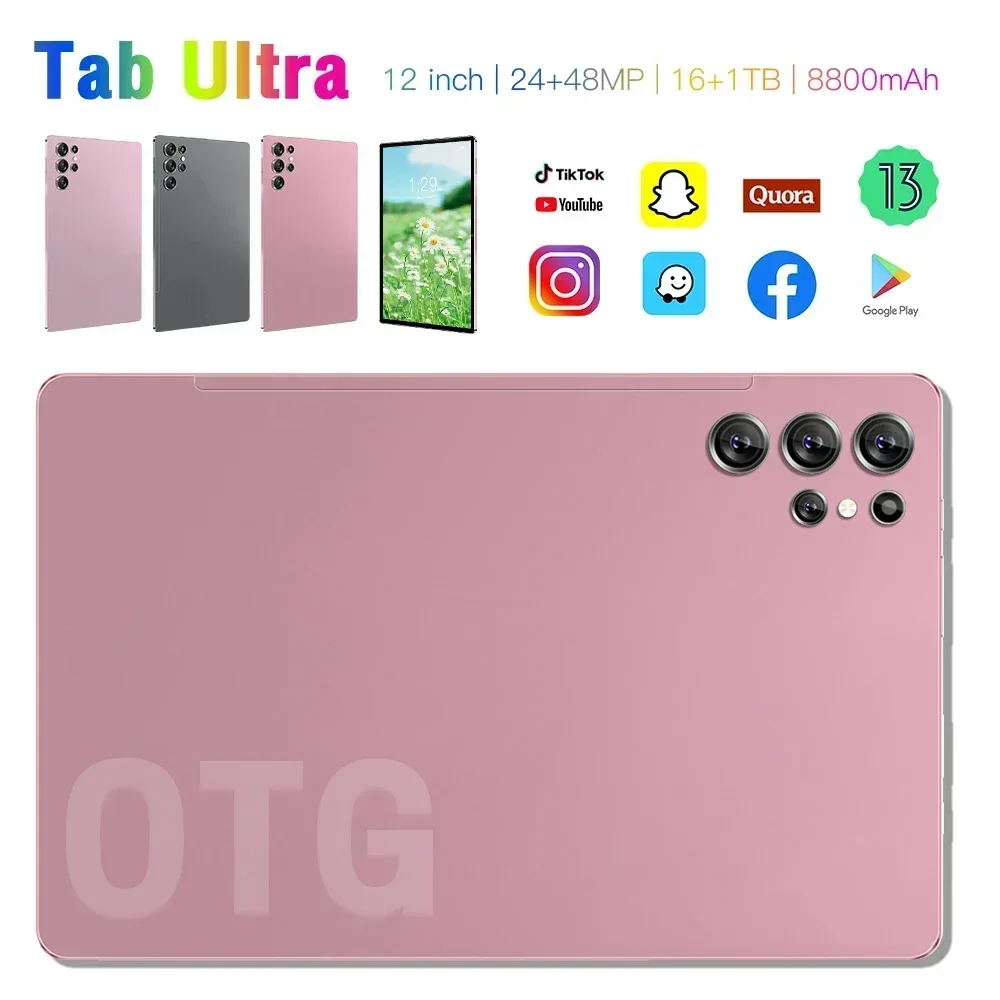 2025 New Global Version Original Mi Tab Ultra Tablet 12" HD 4K 16GB+1TB 8800mAh 5G Dual SIM Card Bluetooth WiFi GPS Tablet PC 2