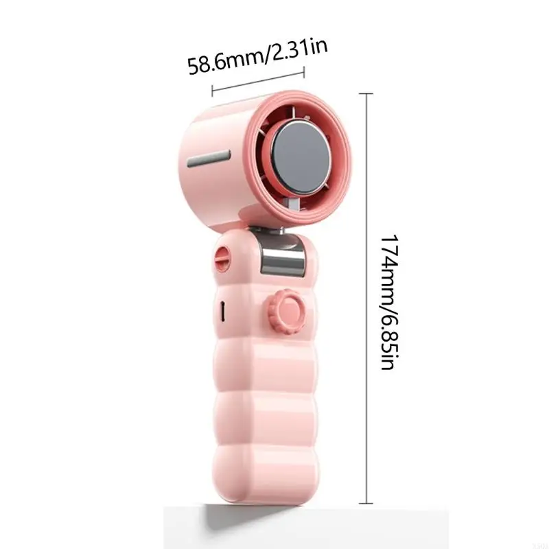 2025 새로운 휴대용 목 팬 4500mAh 배터리 및 180도 조절 가능한 바람 방향 손 팬 여름 냉각