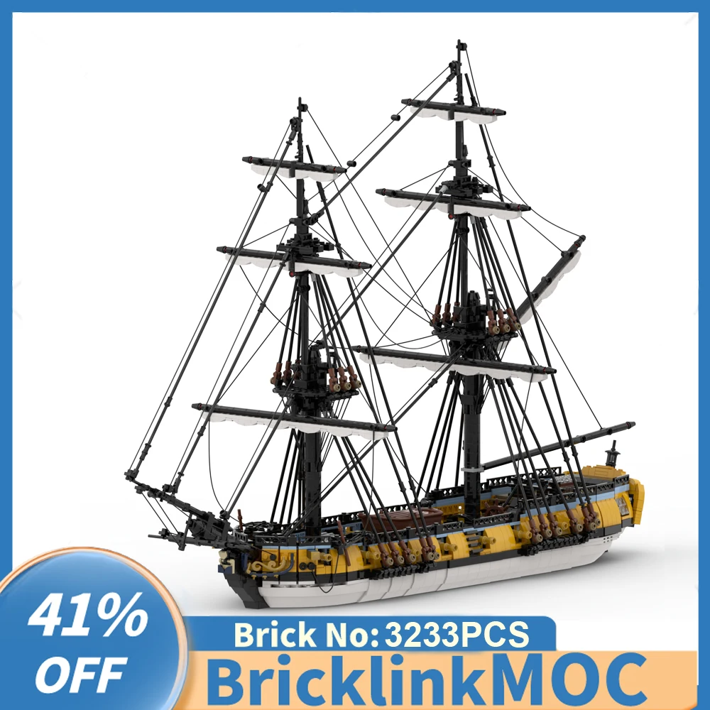 

NEW 3233PCS MOC European Medieval HMS Challenger British 14-gun sloop DIY creative ideas warship child Toy Gift building blocks