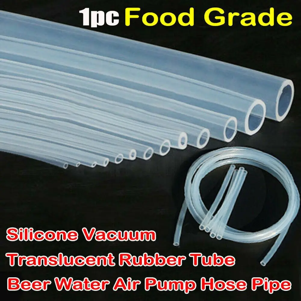 1 Meter Durable Food Grade Clear Silicone Rubber Hose - Flexible, Soft, Safe, and Essential