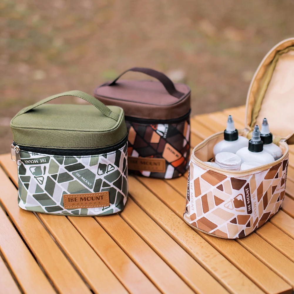 Seasoning Bottle Set Storage Bag Portable Camping Seasoning Dispenser Set Condiment Jars Organizer Travel BBQ Camping Supplies