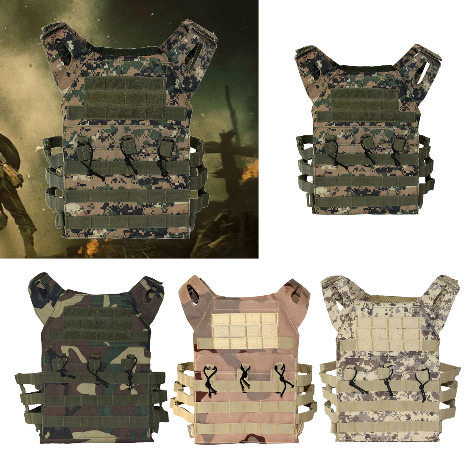 600d, Gilet Tactique Pour Chasse, Porte-plaque Militaire Molle, Arsenal  Airsoft, Paintball Cs, Tenue Légère, Pour