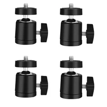 1/2/3/4 Pack Mini Ball Head with 1/4" Mount Adapter 360 Degree Rotatable Tripod Ball Head for  HTC Vive Camcorder Light Stand