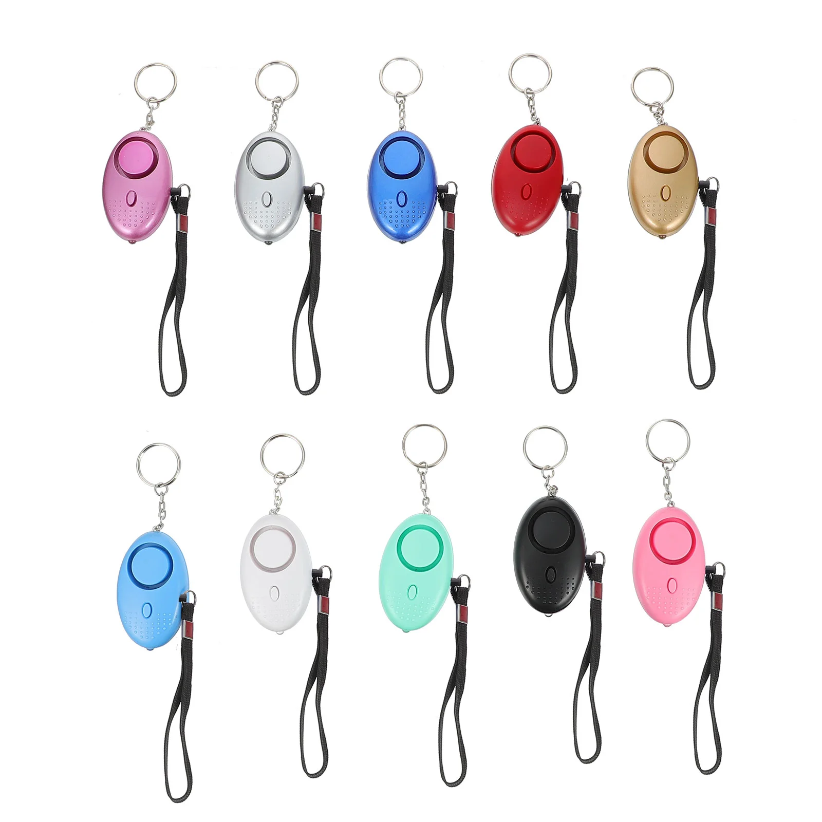 

10 Pcs Security Alarm Safety Siren Women Emergency Woman Sound Personal Abs Keychain