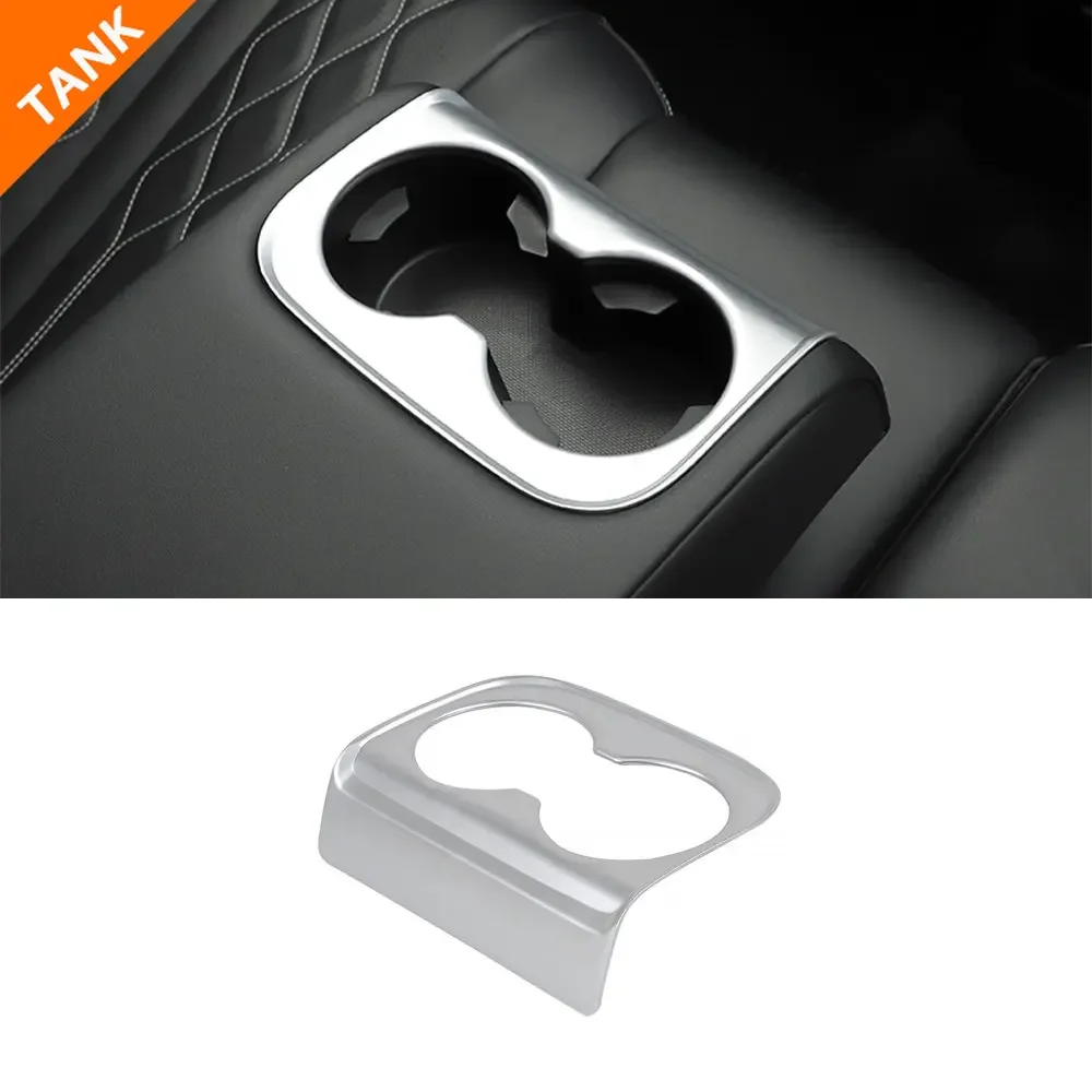 

Car Front Rear Centro Console Water Cup Holder Garnish Carbon Red Blue Look Sticker Trim For GWM Great Wall Tank 300 2022-2023