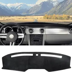 Black Flannel Dashboard Cover Pad Mat - Enhanced Dash Protection and Style (2005 - 2009 Mustang)