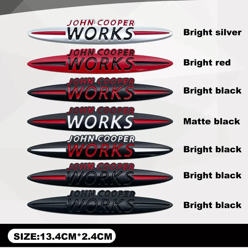 Metal Badge Car Body Decor Sticker Parts For Mini Cooper S JCW F55 F56 F60 F53 F54 R55 R56 R60 R61 R58 F57 John Cooper Works