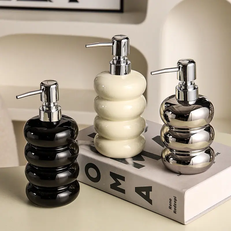 Elegant Ceramic Soap Dispenser for Home and Hotel Bathrooms