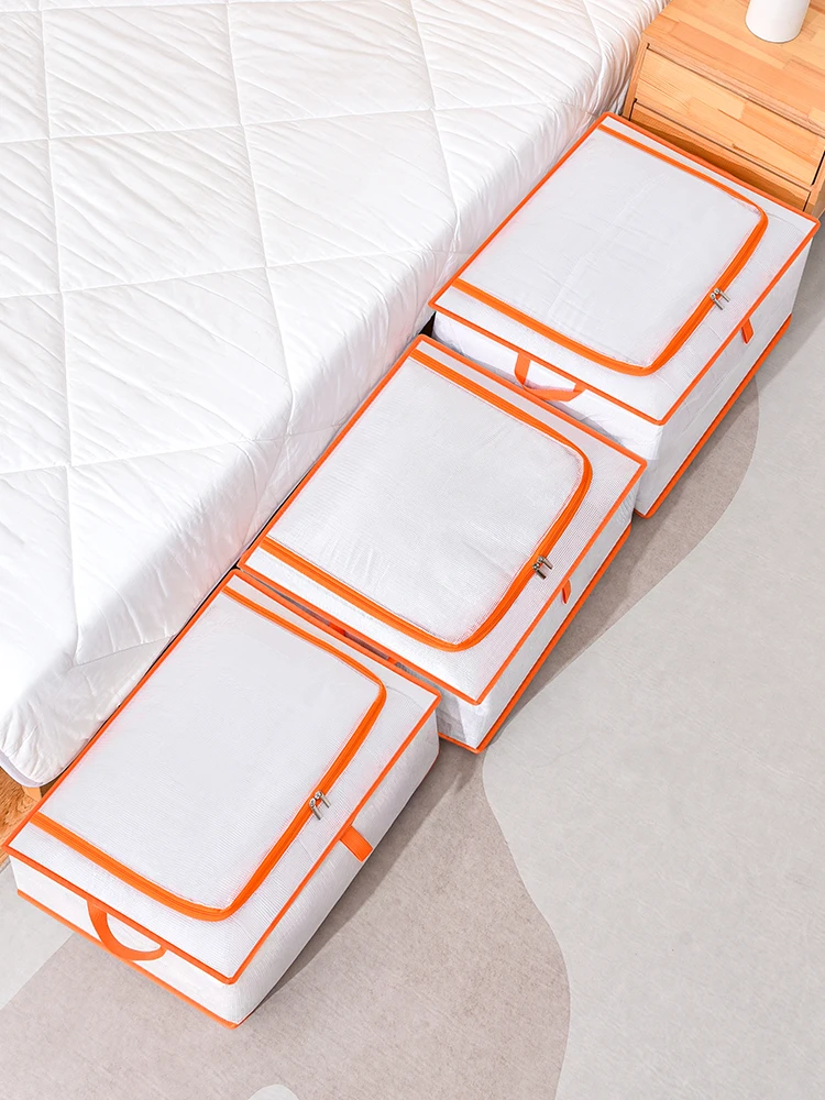 1PC large capacity clothing storage bag foldable large mobile bag Moving mobile storage bag Dust cleaning bedroom living room 4