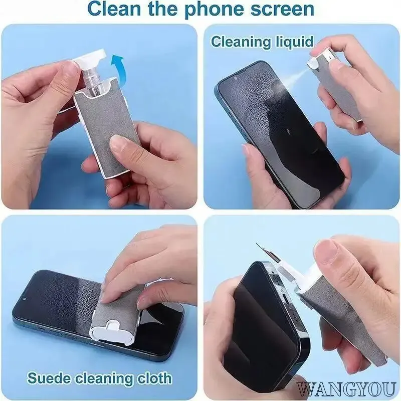 5-in-1 클리너 키트 노트북 화면 클리너 키트 LPhone ChargingPort 용 다기능 무선 이어폰 청소 도구