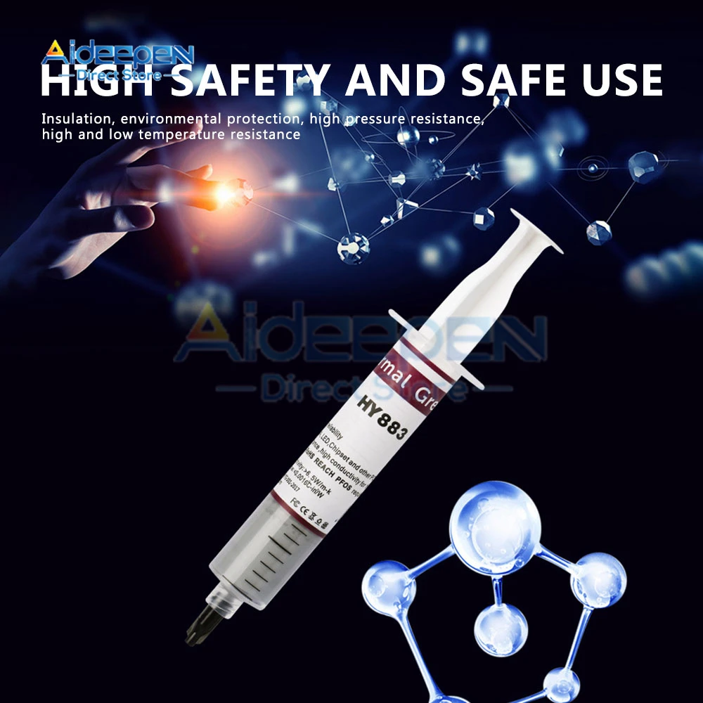 Thermal Interface Material Hy883 6.5w/mk 2g Syringe Grey Compound