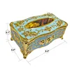Victorian Decor Facial Tissue Box Holder Cover Bathroom Office, Silver Plastic Tissue Holder 2
