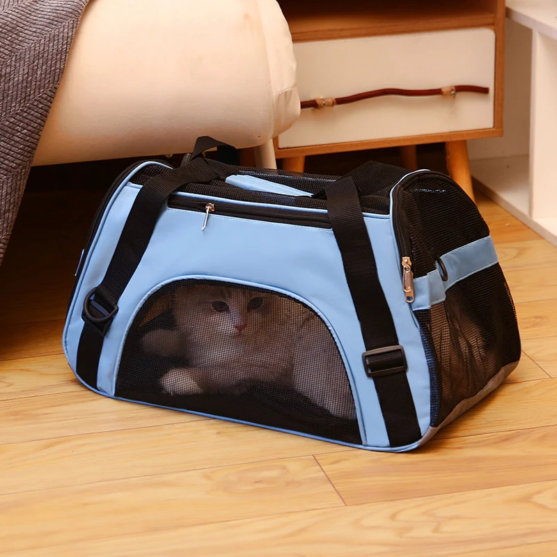 Portable Pet Bag,Suitable for Small Medium Pet Carrier,Soft Sided Puppy Cat Bag Portable Foldable Airline Approved Transport Bag