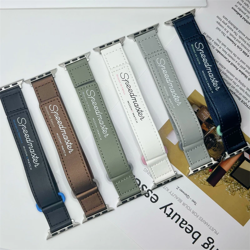 

Watchband for apple watch ultra strap 49mm iwatch series 8 7 6 se 5 45mm 44mm 41mm 40mm bracelet band Adjustment leather clasp