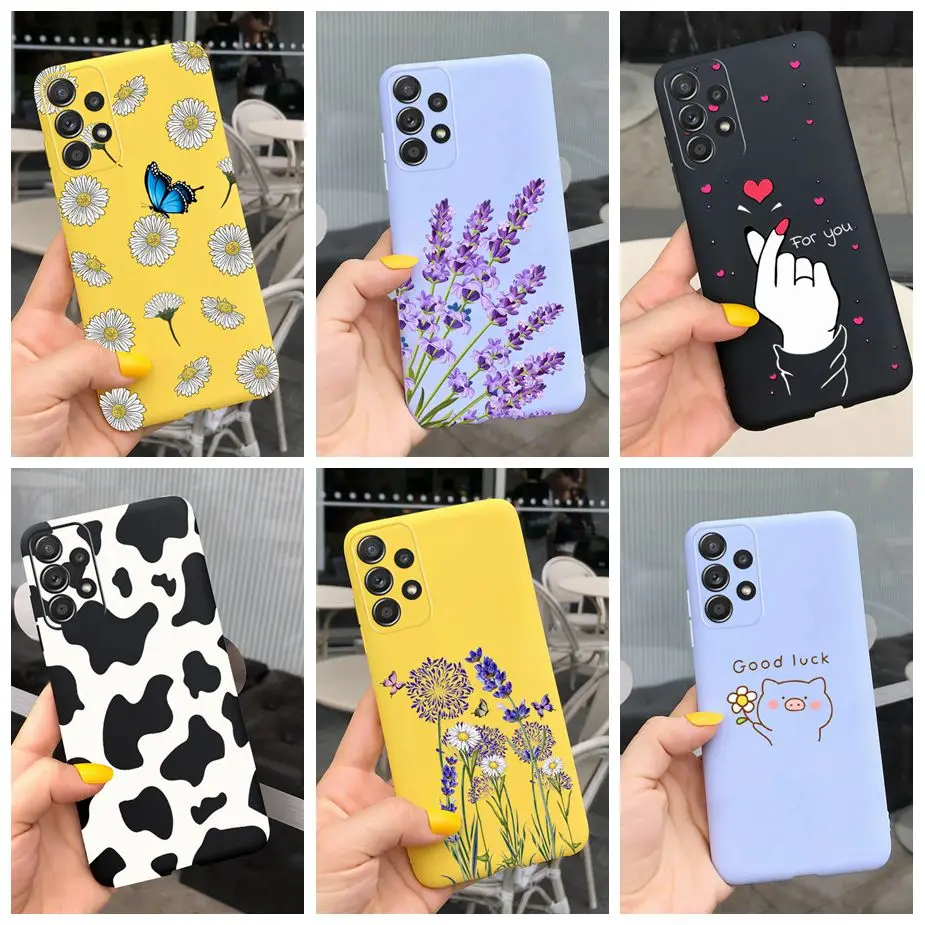 Per Samsung Galaxy A53 Custodia 5G Samsung A13 A33 A73 Custodia Morbida In Silicone Verniciato Caramelle Per Samsung A53 Galaxy A 13 33 73 Shell