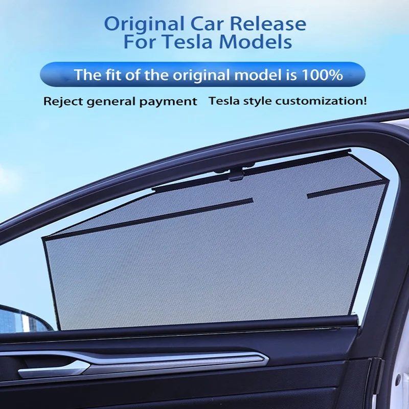 Car Lifting Window Sunshade Custom Sun Shade for Tesla Model 3 Y X S 2018-2024 Car Sun Shade Front Rear Cover Windshield Protect